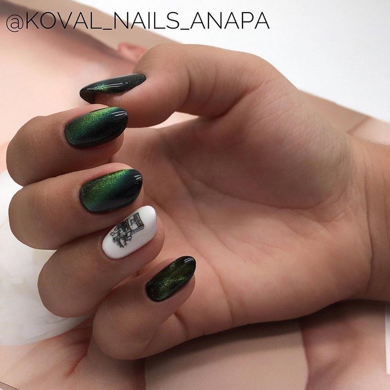 Модный маникюр кошачий глаз 2026: свежие идеи дизайна ногтей на фото