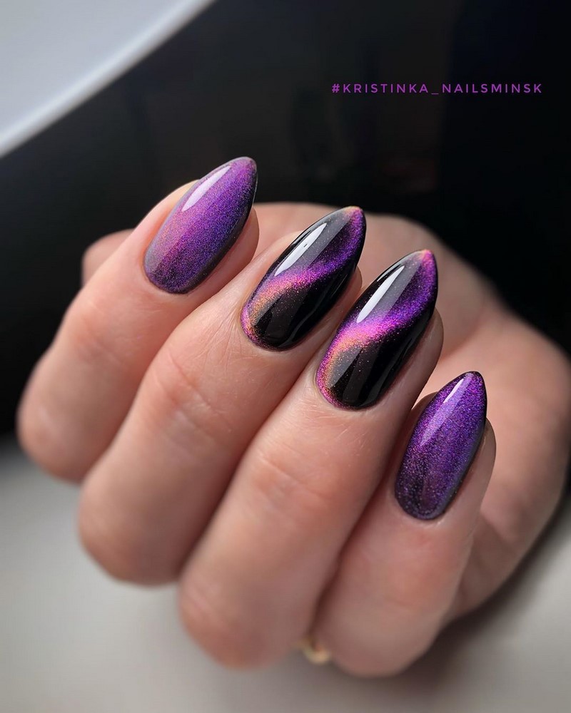 Модный маникюр кошачий глаз 2026: свежие идеи дизайна ногтей на фото