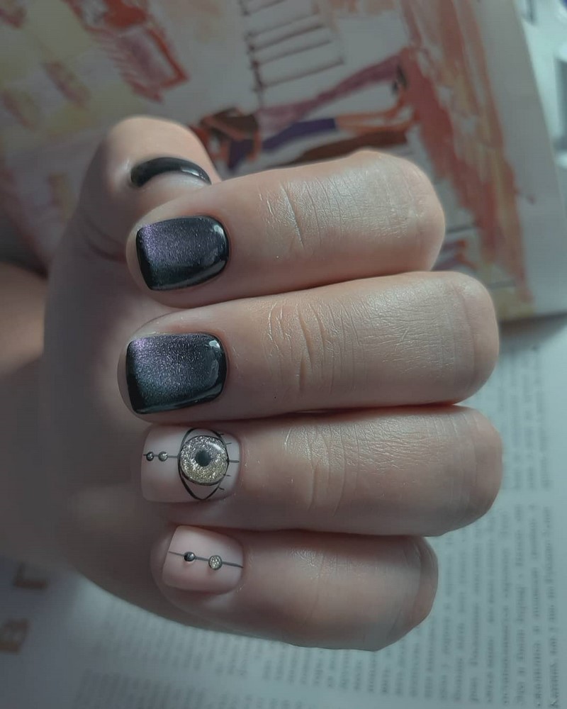 Модный маникюр кошачий глаз 2026: свежие идеи дизайна ногтей на фото