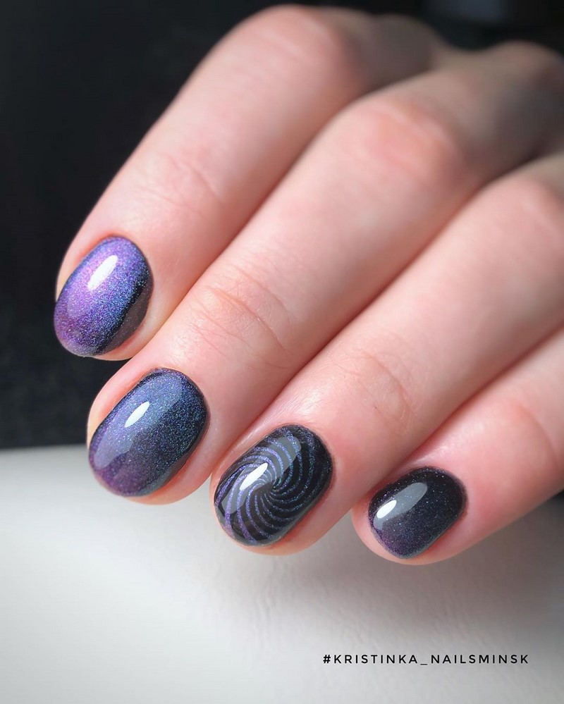 Модный маникюр кошачий глаз 2026: свежие идеи дизайна ногтей на фото