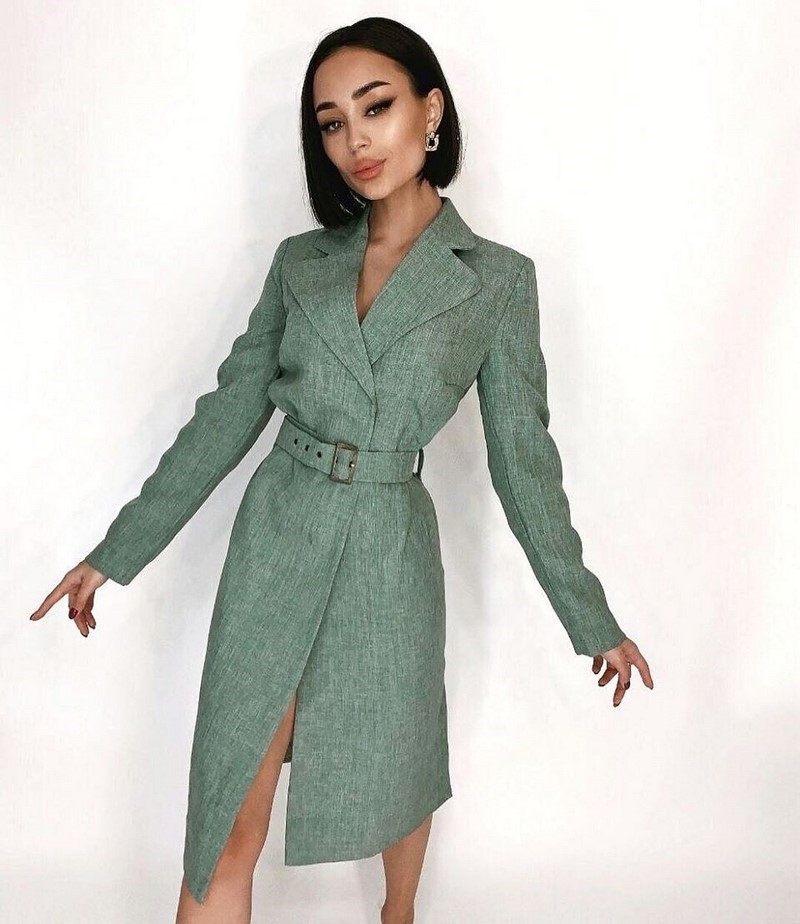 Платье-пиджак 2026: трендовые новинки в стильных образах на фото