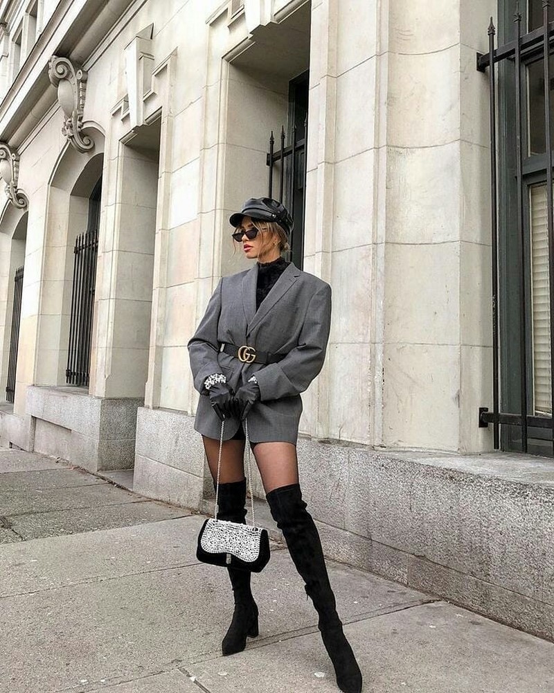 Платье-пиджак 2026: трендовые новинки в стильных образах на фото