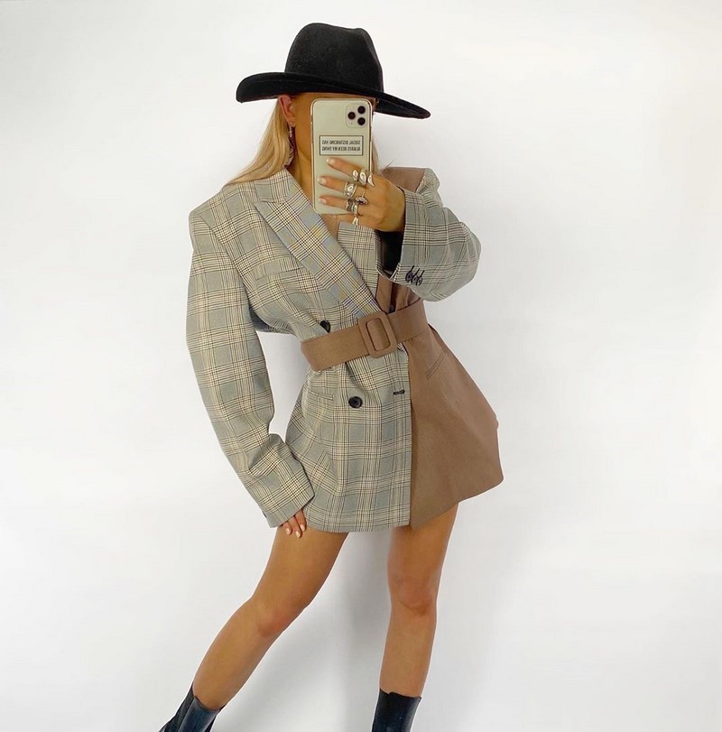 Платье-пиджак 2026: трендовые новинки в стильных образах на фото