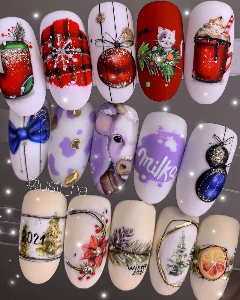 Маникюр зима 2026-2027: фото-новинки зимнего дизайна