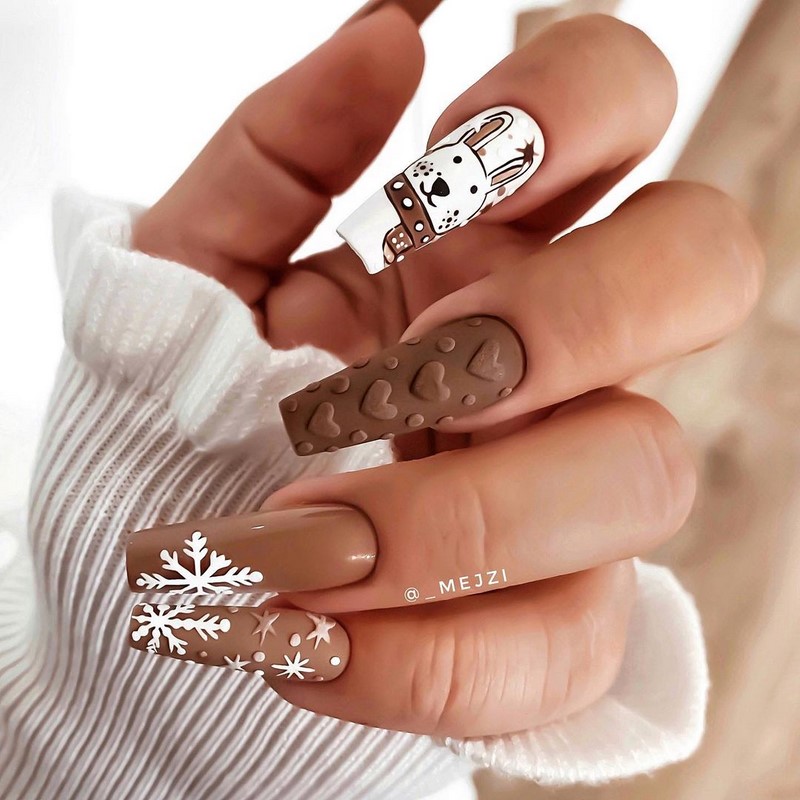 Маникюр зима 2026-2027: фото-новинки зимнего дизайна