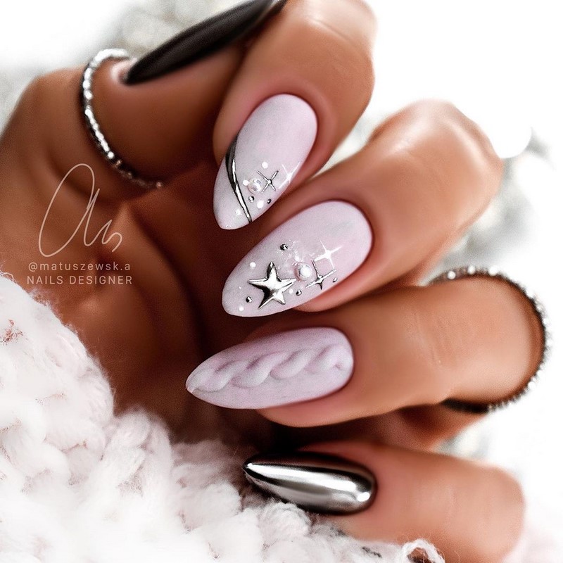 Маникюр зима 2026-2027: фото-новинки зимнего дизайна