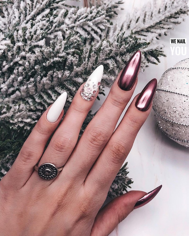 Маникюр зима 2026-2027: фото-новинки зимнего дизайна