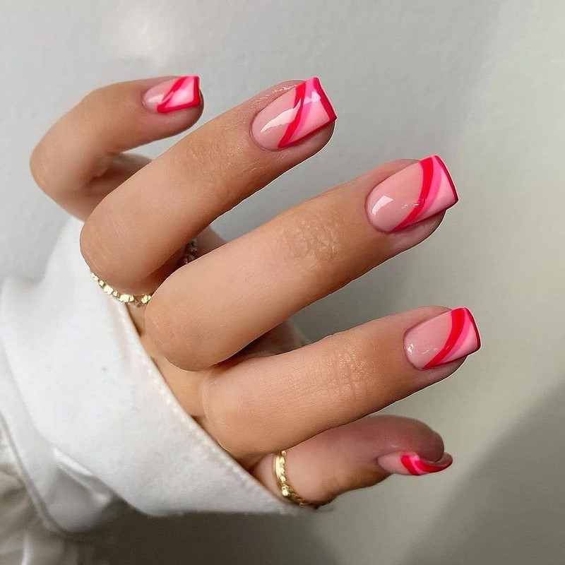 Модный летний френч 2026 – лучшие примеры цветного френча