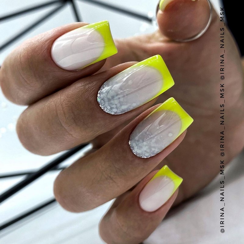 Модный летний френч 2026 – лучшие примеры цветного френча