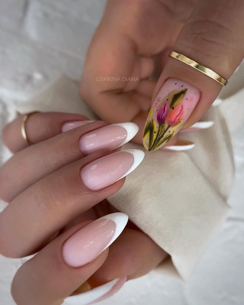 Модный летний френч 2026 – лучшие примеры цветного френча