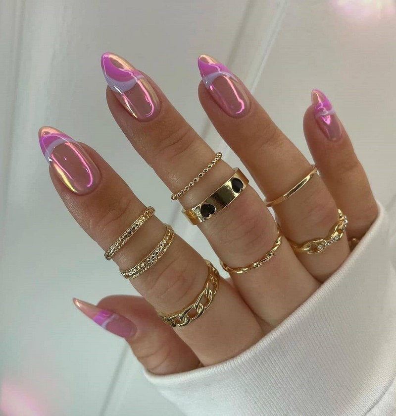 Модный летний френч 2026 – лучшие примеры цветного френча