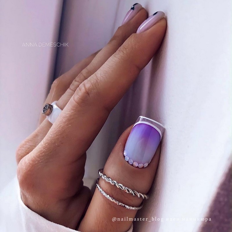 Модный летний френч 2026 – лучшие примеры цветного френча