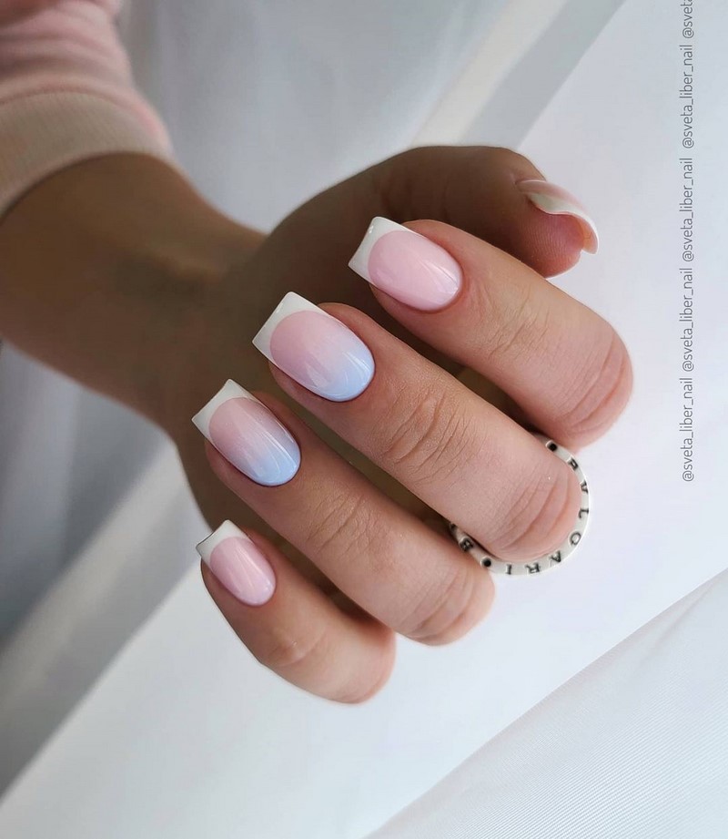 Модный летний френч 2026 – лучшие примеры цветного френча