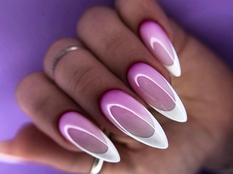 Модный летний френч 2026 – лучшие примеры цветного френча