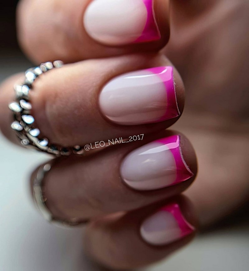 Модный летний френч 2026 – лучшие примеры цветного френча