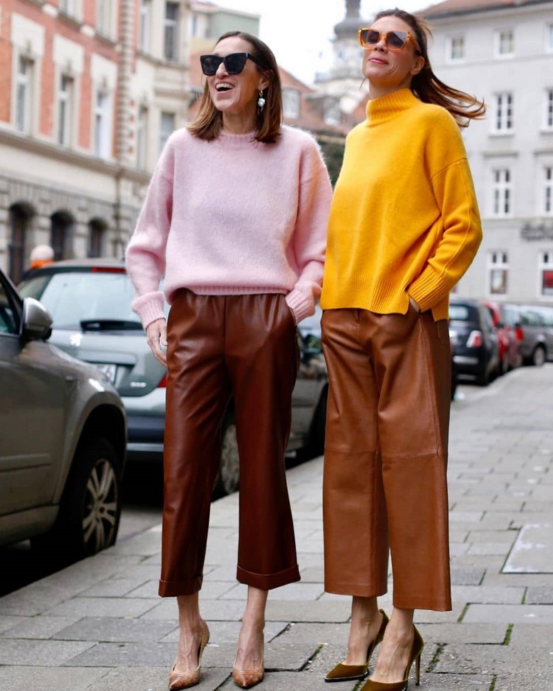 Мода на кожаные брюки 2026: актуальные фасоны в лучших сочетаниях