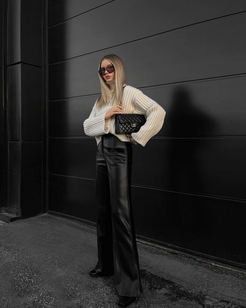 Мода на кожаные брюки 2026: актуальные фасоны в лучших сочетаниях