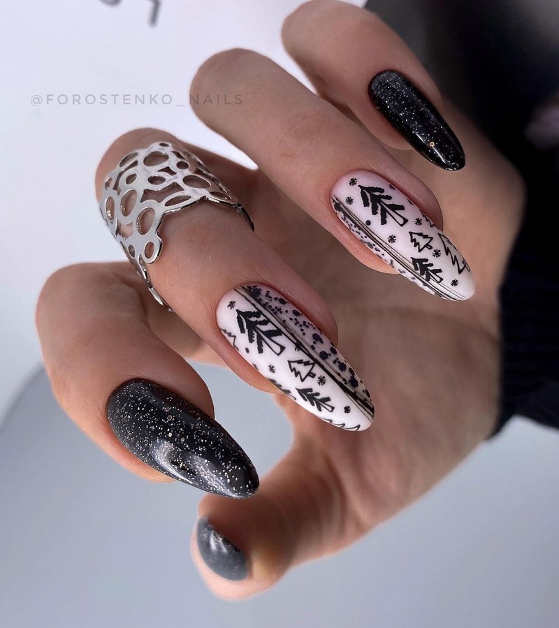 Рисунки в дизайне ноготков осень-зима 2026-2027: фото нейл-арта