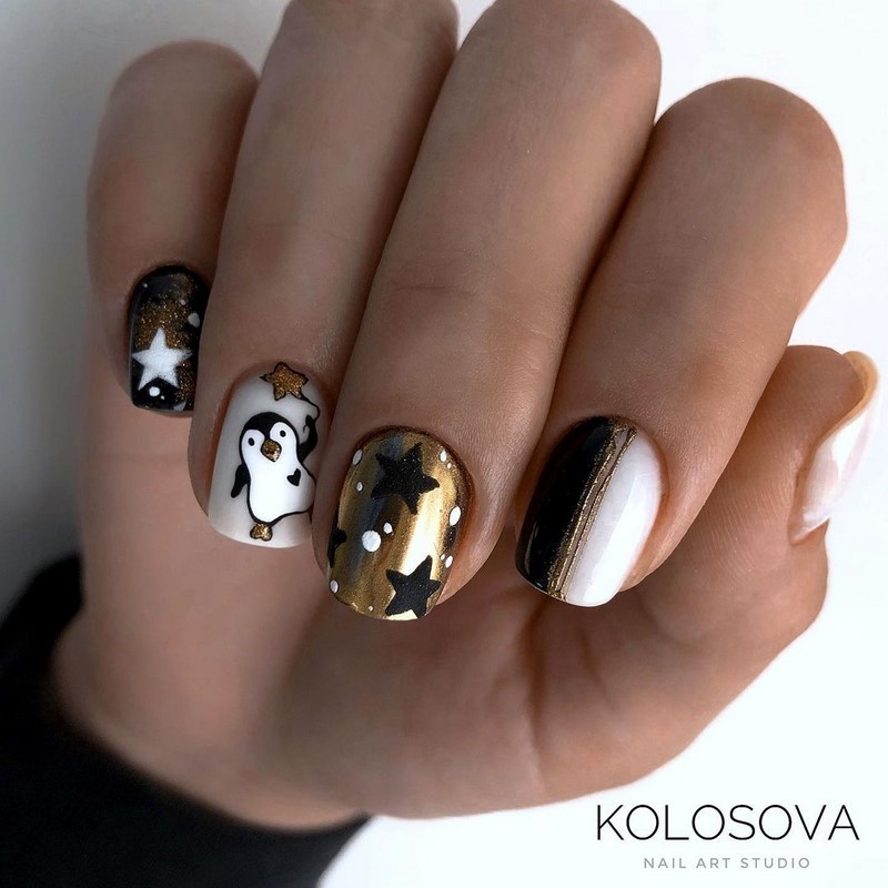 Рисунки в дизайне ноготков осень-зима 2026-2027: фото нейл-арта