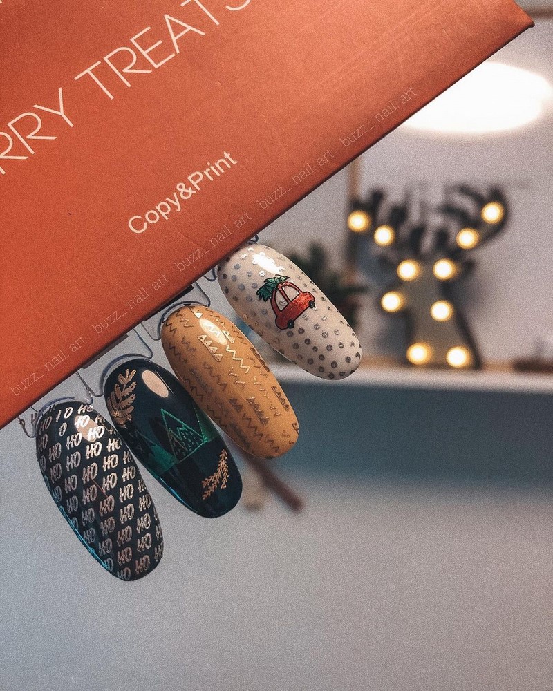 Рисунки в дизайне ноготков осень-зима 2026-2027: фото нейл-арта