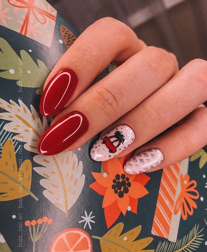 Рисунки в дизайне ноготков осень-зима 2026-2027: фото нейл-арта