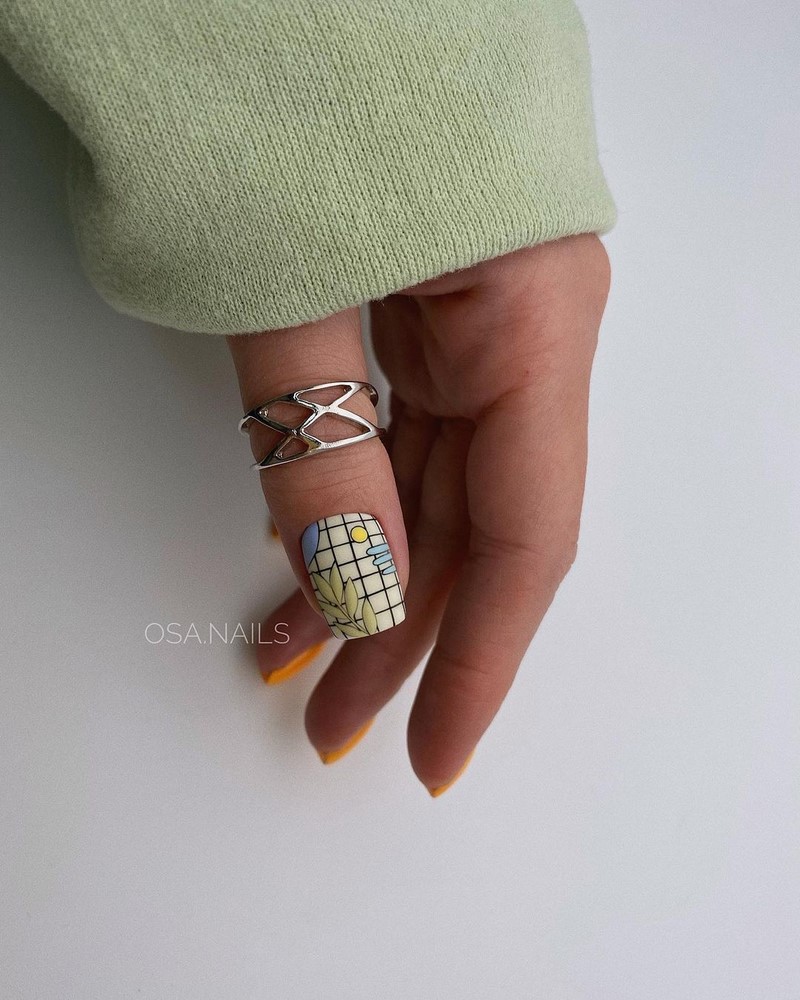 Рисунки в дизайне ноготков осень-зима 2026-2027: фото нейл-арта