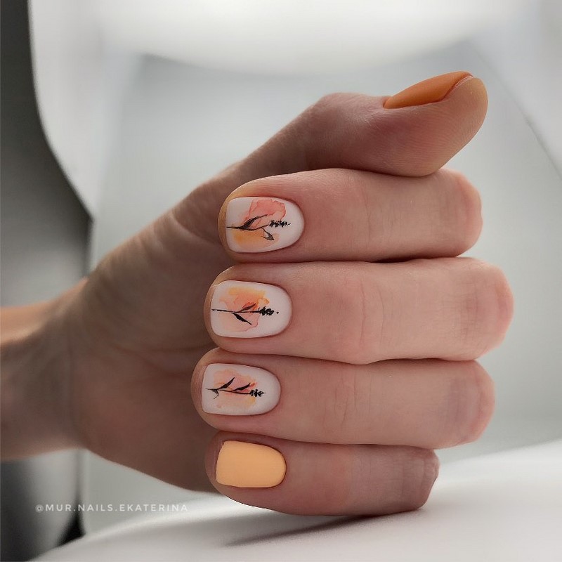 Рисунки в дизайне ноготков осень-зима 2026-2027: фото нейл-арта