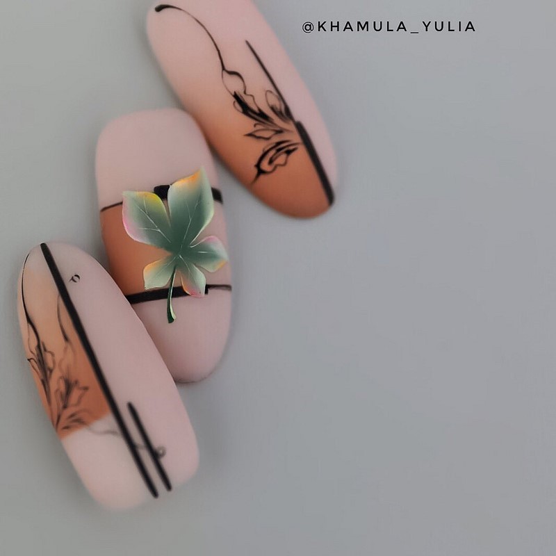 Рисунки в дизайне ноготков осень-зима 2026-2027: фото нейл-арта