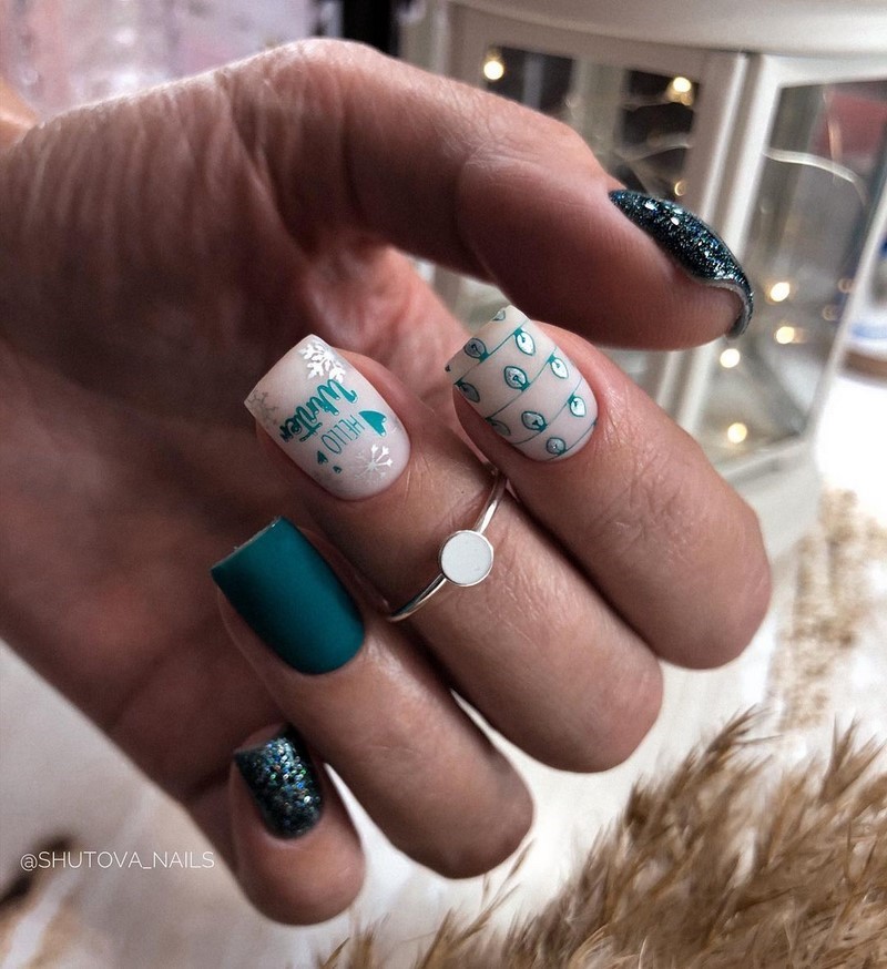 Рисунки в дизайне ноготков осень-зима 2026-2027: фото нейл-арта