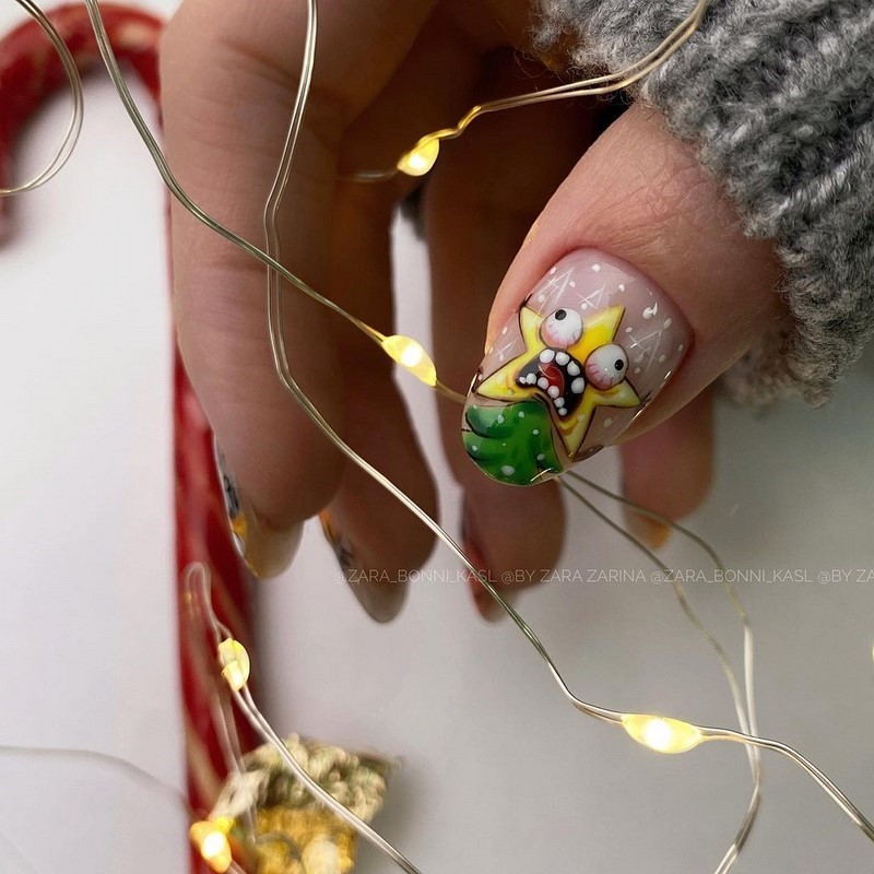 Рисунки в дизайне ноготков осень-зима 2026-2027: фото нейл-арта