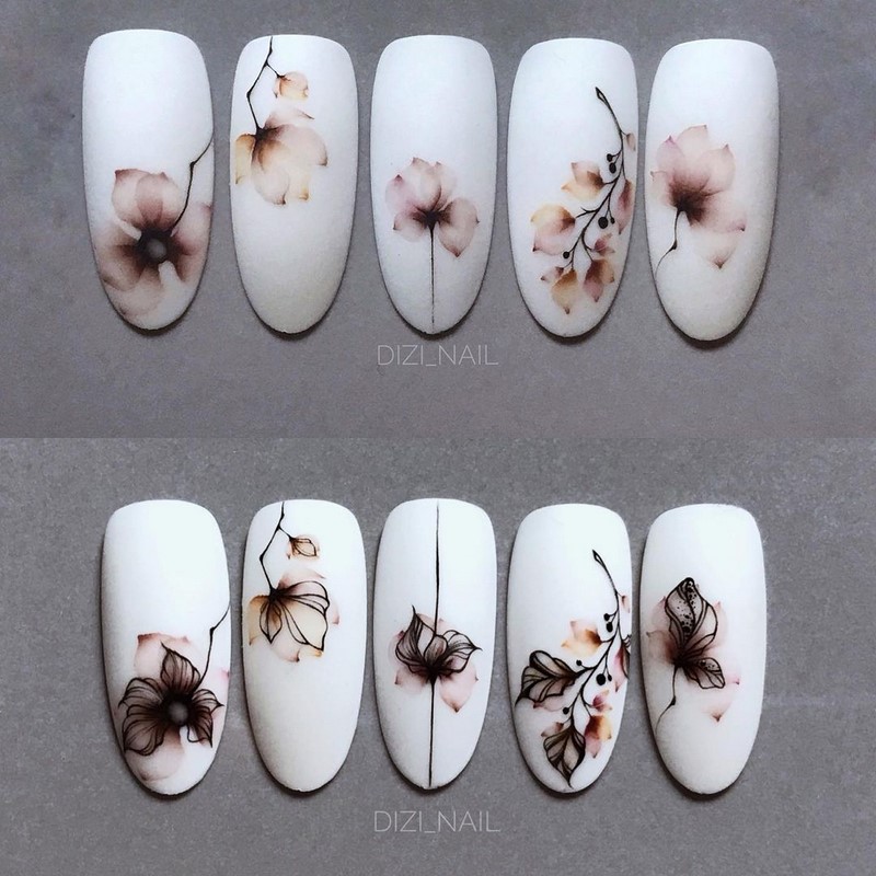 Рисунки в дизайне ноготков осень-зима 2026-2027: фото нейл-арта