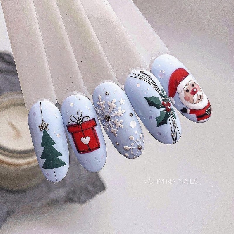 Зимний маникюр с рисунком 2026-2027: креативные тенденции зимнего нейл-арта