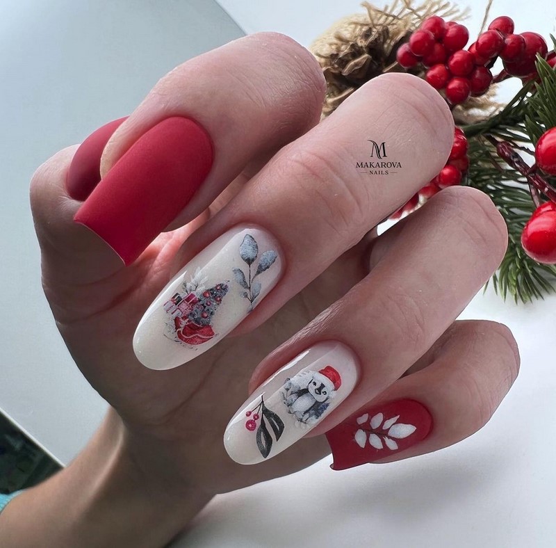 Зимний маникюр с рисунком 2026-2027: креативные тенденции зимнего нейл-арта