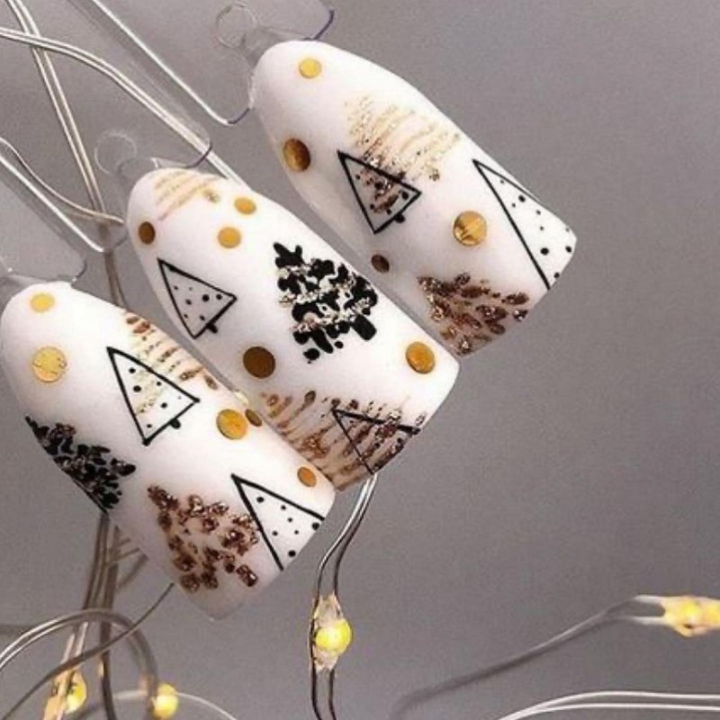 Зимний маникюр с рисунком 2026-2027: креативные тенденции зимнего нейл-арта