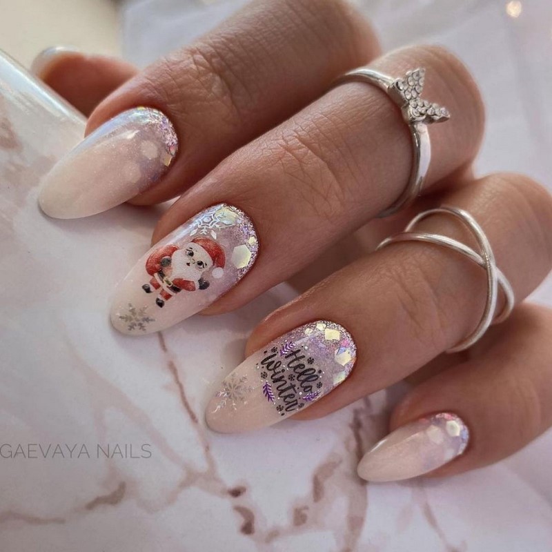 Зимний маникюр с рисунком 2026-2027: креативные тенденции зимнего нейл-арта