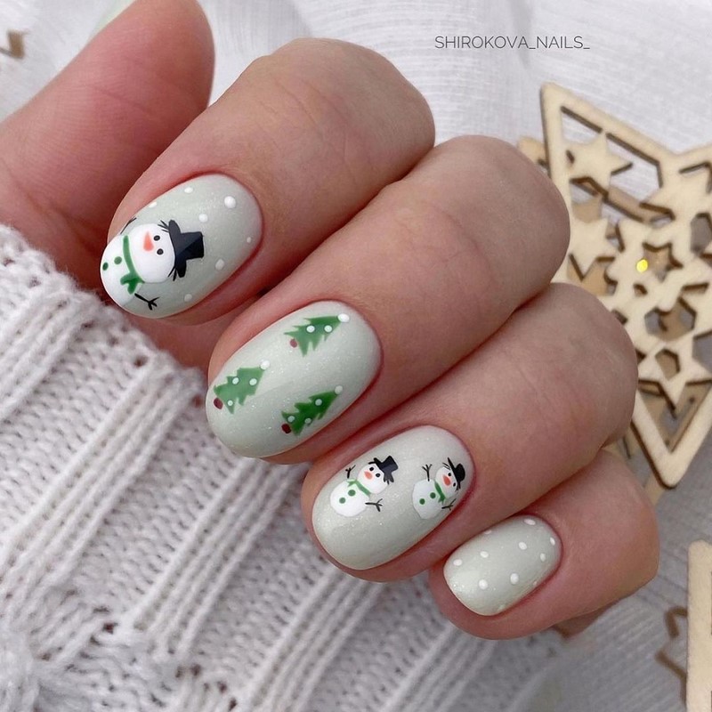 Зимний маникюр с рисунком 2026-2027: креативные тенденции зимнего нейл-арта