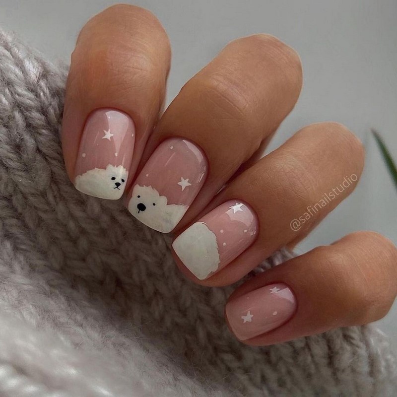 Зимний маникюр с рисунком 2026-2027: креативные тенденции зимнего нейл-арта
