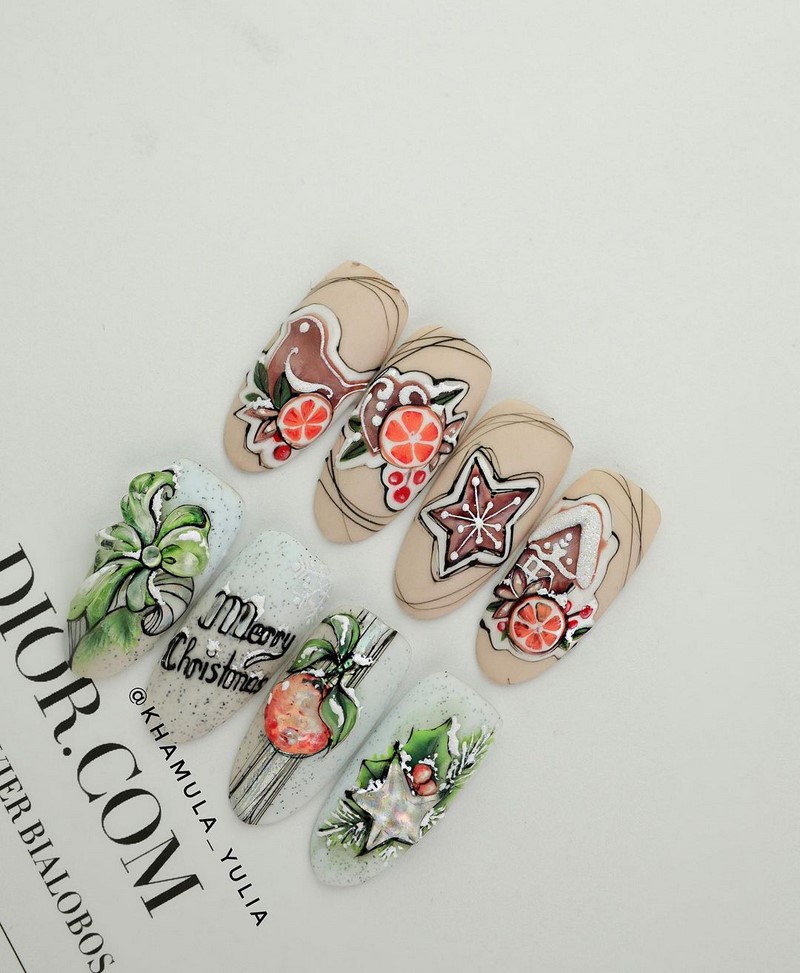 Зимний маникюр с рисунком 2026-2027: креативные тенденции зимнего нейл-арта