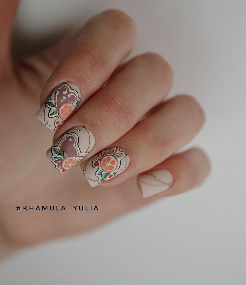 Зимний маникюр с рисунком 2026-2027: креативные тенденции зимнего нейл-арта