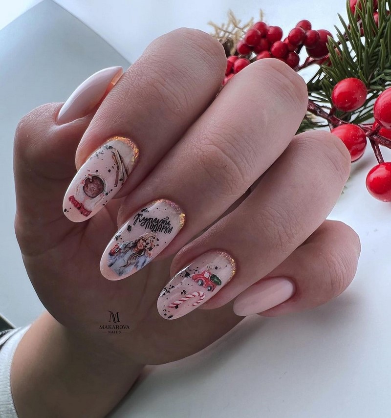 Зимний маникюр с рисунком 2026-2027: креативные тенденции зимнего нейл-арта