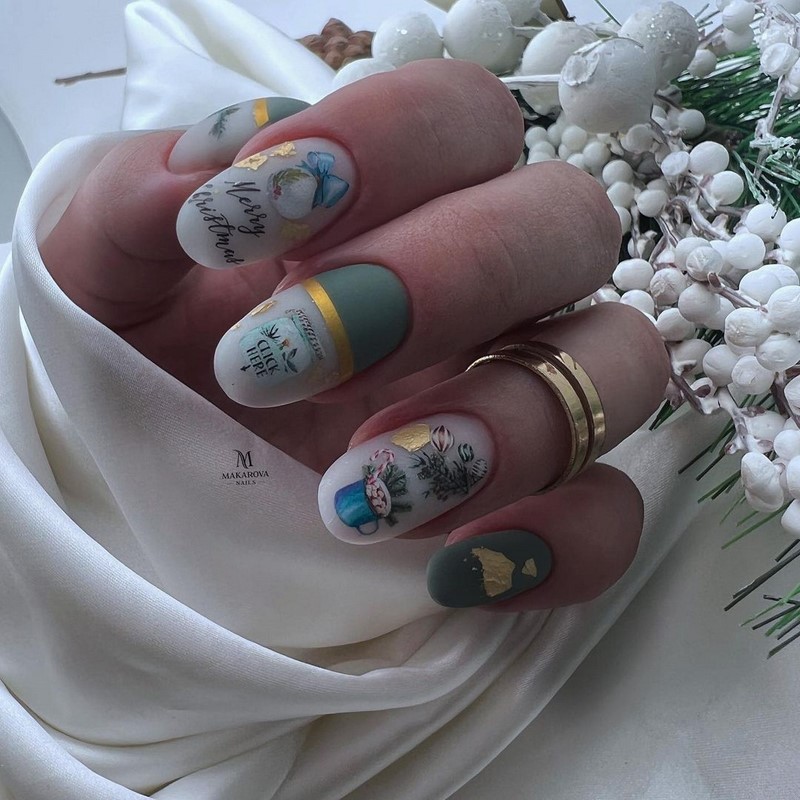 Зимний маникюр с рисунком 2026-2027: креативные тенденции зимнего нейл-арта