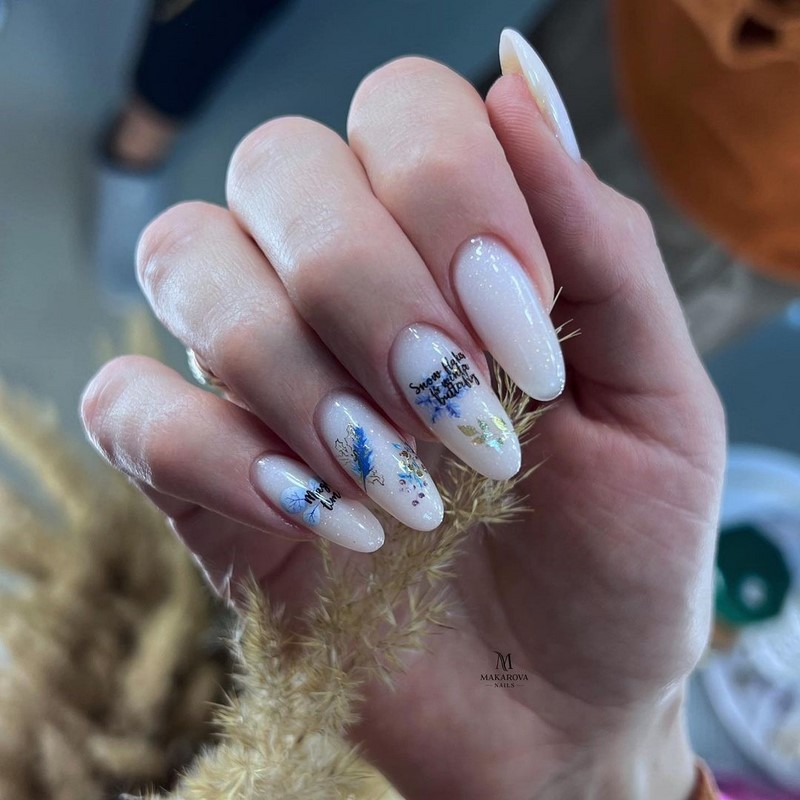 Зимний маникюр с рисунком 2026-2027: креативные тенденции зимнего нейл-арта