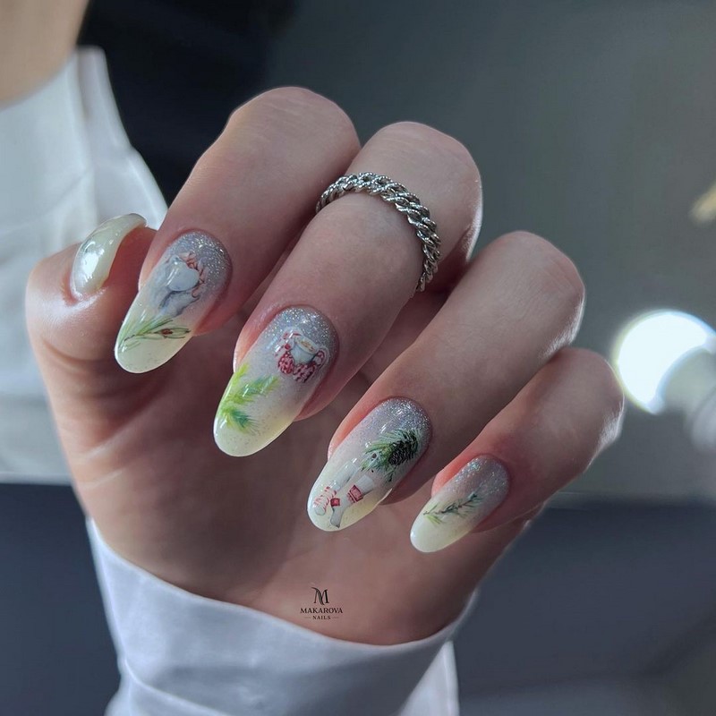 Зимний маникюр с рисунком 2026-2027: креативные тенденции зимнего нейл-арта