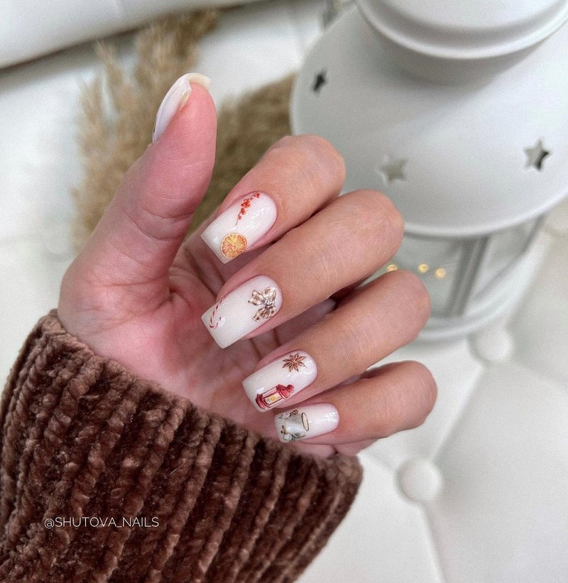 Зимний маникюр с рисунком 2026-2027: креативные тенденции зимнего нейл-арта