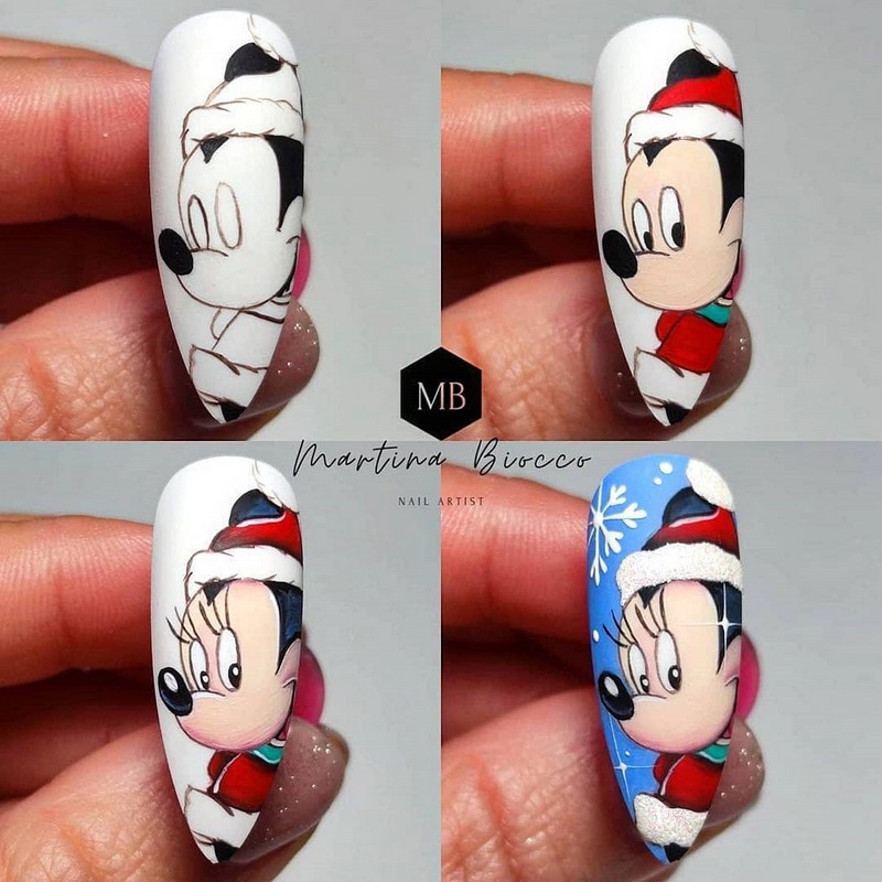 Зимний маникюр с рисунком 2026-2027: креативные тенденции зимнего нейл-арта