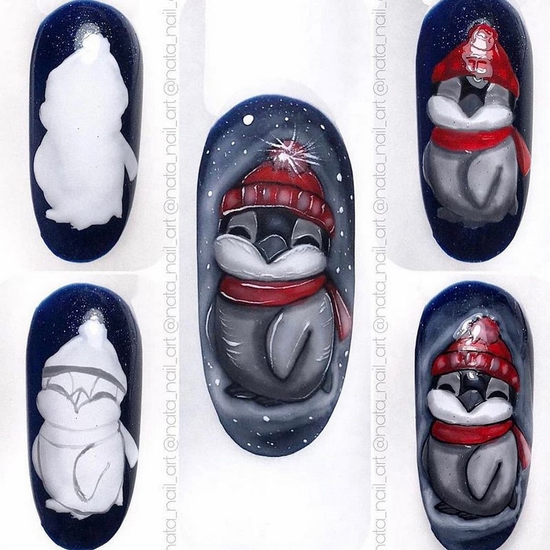 Зимний маникюр с рисунком 2026-2027: креативные тенденции зимнего нейл-арта