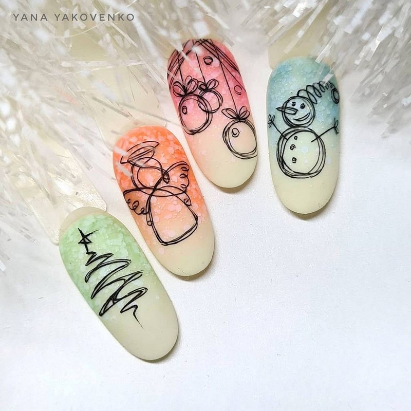 Зимний маникюр с рисунком 2026-2027: креативные тенденции зимнего нейл-арта