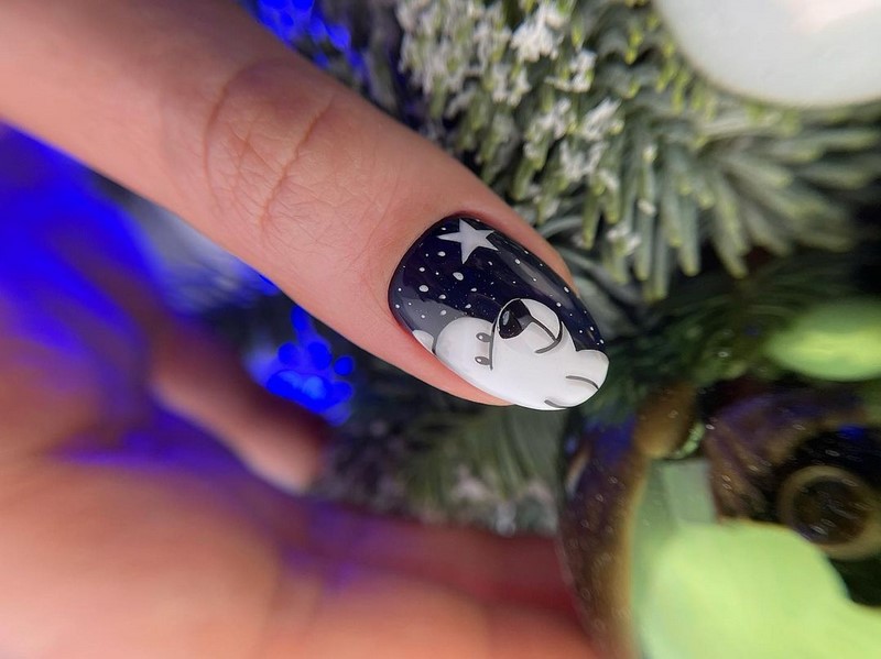 Зимний маникюр с рисунком 2026-2027: креативные тенденции зимнего нейл-арта