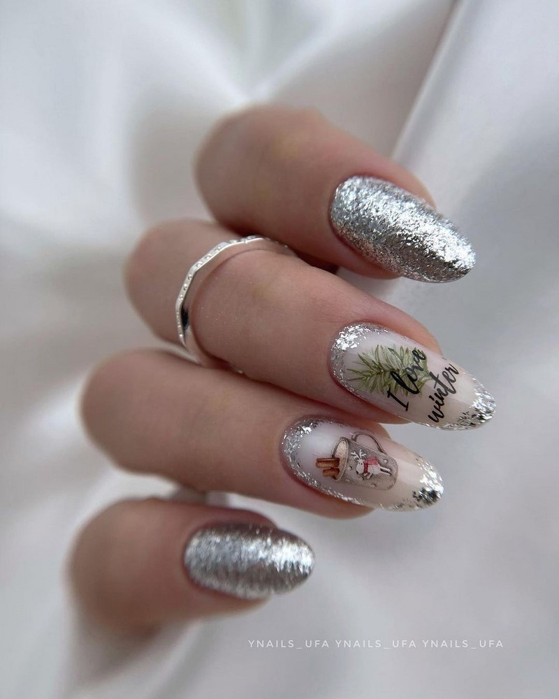 Зимний маникюр с рисунком 2026-2027: креативные тенденции зимнего нейл-арта