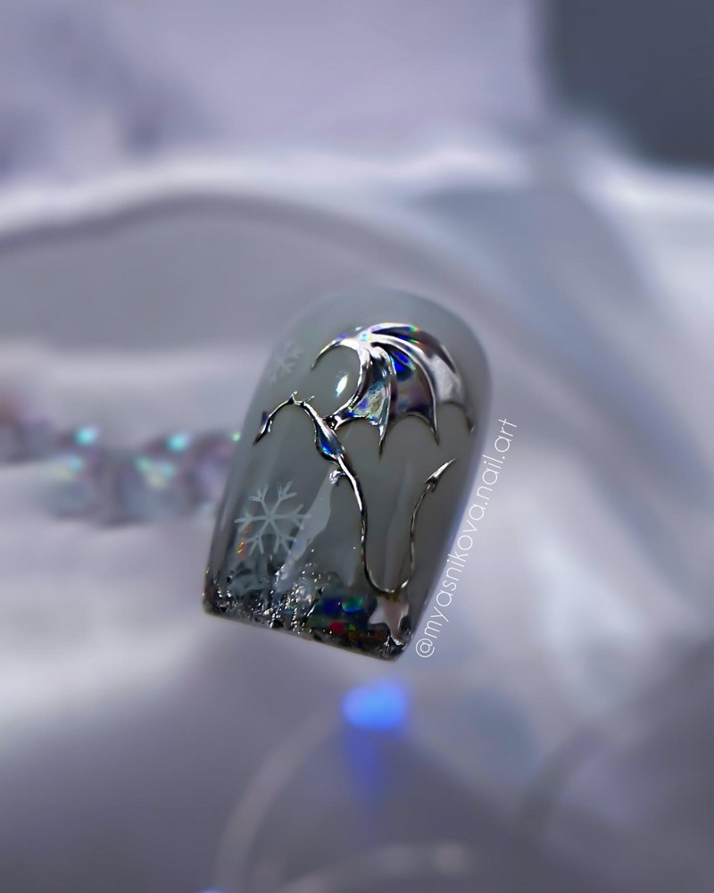 Модный новогодний маникюр 2027 – тренды дизайна на фото